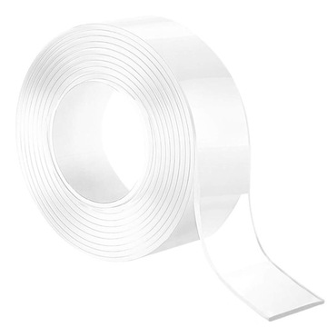 ДВУХСТОРОННЯЯ НАНОЛЕНТА, МНОГОРАЗОВАЯ, ПРОЧНАЯ, ВОДОНЕПРОНИЦАЕМАЯ, ПРОЗРАЧНАЯ