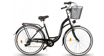 Женский городской велосипед Damka, колеса 26 дюймов, разные цвета, корзина HIT 2024