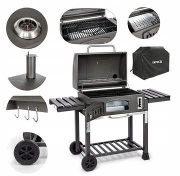 Grill węglowy Angular XXL ruszt żeliwny Activa 11250C WYSOKA JAKOŚĆ +GRATIS