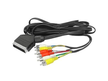 Kabel wtyk EURO SCART / 6x wt RCA cinch 2,5m(1065)