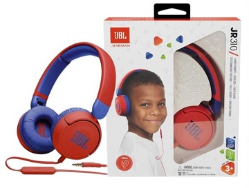 Słuchawki Nauszne JBL JR310 JR 310 Przewodowe Dla Dzieci RED BLUE