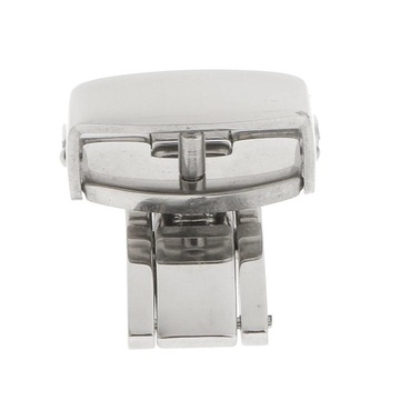 StainlESS Steel Butterfly Clasp Watch Buckle Push Belt Strap 16mm