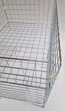 ТОРГОВАЯ КОРЗИНА загрузочная корзина 80х80см серебро - оцинкованная СКЛАДНАЯ КОРЗИНА
