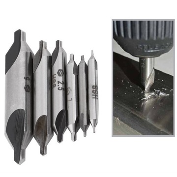 NAKIEŁEK NAKIEŁKI NAWIERTAK WIERTŁA CENTRUJĄCE HSS ZESTAW 6 SZTUK 1 - 5 mm