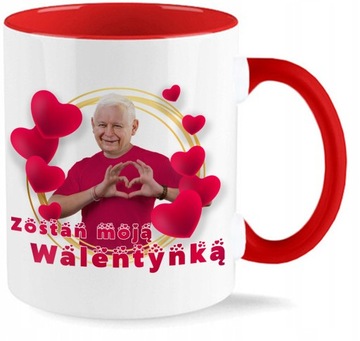 Kubek Czerwone Ucho Walentynki Prezes Jarosław