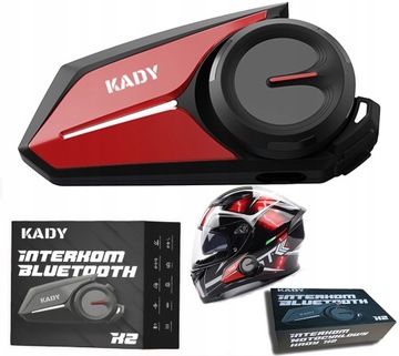 KADY K2 INTERKOM MOTOCYKLOWY BLUETOOTH + FULL KONFERENCJA +MUSIC SHARING PL