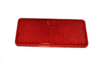 Odblask prostokątny czerwony przyklejany 40x90