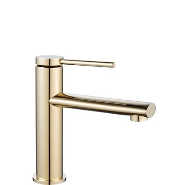 Смеситель для умывальника Rea Oval Gold, 18 см