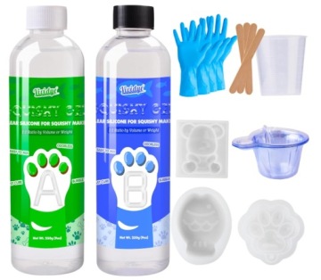 Kreatywny zestaw do robienia squishy maker DIY silikon 200g łapka miś