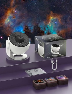 СВЕТОДИОДНЫЕ ЗВЕЗДЫ ПРОЕКТОР НОЧНИК 12 В 1 ВРАЩЕНИЕ НА 360° МЛЕЧНЫЙ ПУТЬ