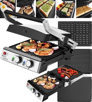 OPIEKACZ GRILL PANINI GOFRY 3w1 ECG 2000W BBQ