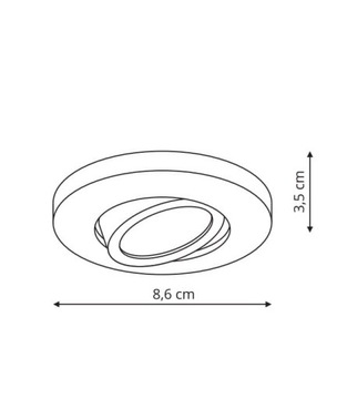 LAGOS встраиваемая подвижная черная круглая проушина IP20