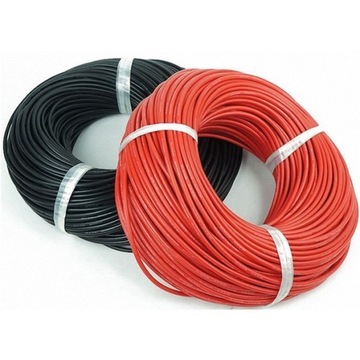 Przewód silikonowy miedziany ocynowany 20AWG - 100 żył - 0,5mm2 - czerwony