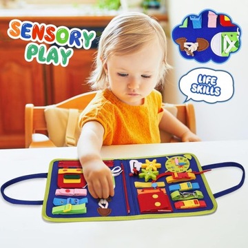 Доска для сенсорных манипуляций MONTESSORI XXL, цвет синий