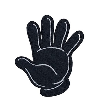 Naprasowanka (aplikacja termo) dłoń, ręka high 5 piątka, naszywka haftowana