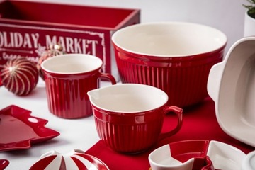 Miska ceramiczna z uchwytem i wylewką Altom Design Red Chilli 13,5 cm 0,55l