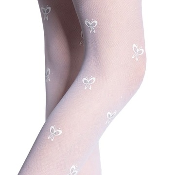 БЕЛЫЕ колготки для девочек COMMUNION с рисунком, СУПЕР КАЧЕСТВО