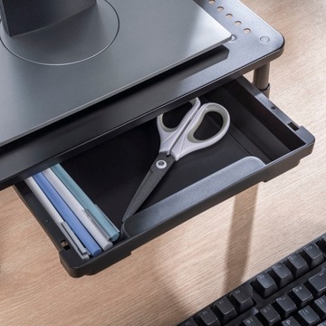 ПОДСТАВКА ДЛЯ МОНИТОРА НОУТБУКА РЕГУЛИРУЕМАЯ ЧЕРНАЯ ПОЛКА ПОДСТАВКА ДЛЯ СТОЛА