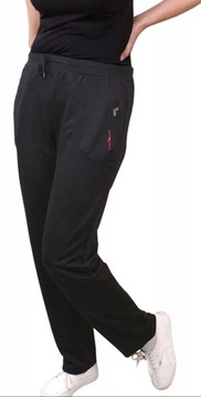 Брюки спортивные ЖЕНСКИЕ большие, черные 520 3XL