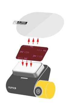 МОНТАЖНЫЙ КОМПЛЕКТ 70mai LITE 2 НАКЛЕЙКИ НА ЛЕНТУ D10