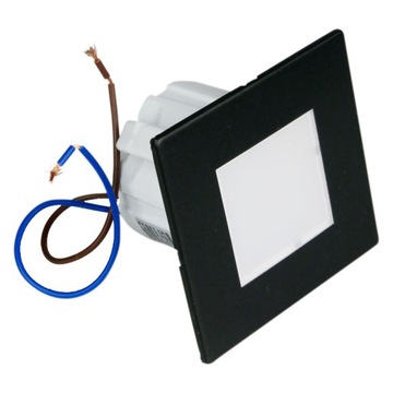 Oprawa SCHODOWA 230V LED lampka KWADRAT CZARNA