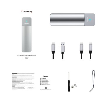 Корпус/адаптер для SSD Fanxiang MD87 M.2 NVMe PCIe 2-в-1 USB 3.2 Type C 10 Гбит/с