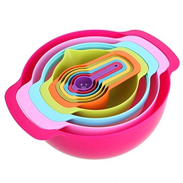 Zestaw misek miarek kuchennych 10 sztuk