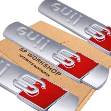 ЗАМЕНА ЭМБЛЕМЫ НА НАКЛЕЙКУ ДЛЯ ЗНАЧКА S-LINE, МАТОВОЕ СЕРЕБРЯНОЕ СЕРЕБРО