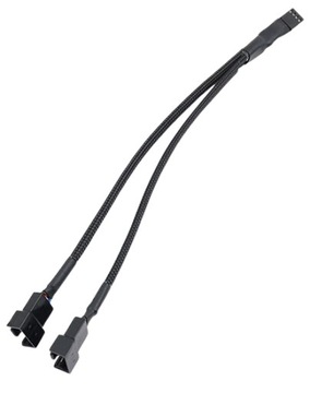 Przedłużacz przedłużka do wentylatora PWM 4pin - 2x3/4pin oplot adapter