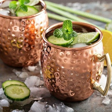МОСКОВСКИЕ МЕДНЫЕ КРУЖКИ, 2 ШТ. КРУЖКИ ИЗ НЕРЖАВЕЮЩЕЙ СТАЛИ, БЕЗОПАСНЫЕ
