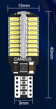 СВЕТОДИОДНАЯ ЛАМПА W16W T15 REVERSE CANBUS 72 LED SMD