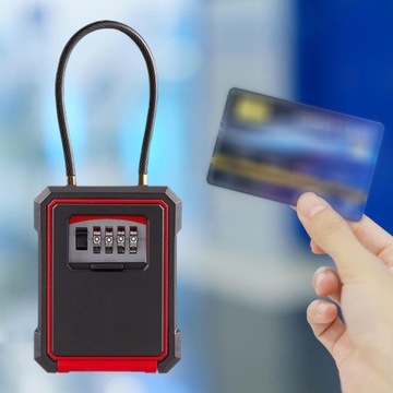 Многофункциональный сейф из сплава c/Key Lock Box для школ, в помещении, на открытом воздухе, красный
