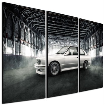 OBRAZ NA ŚCIANĘ BMW M3 E30 TRYPTYK PREMIUM 100x210