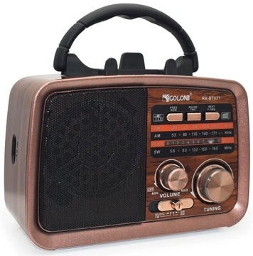 PRZENOŚNE RADIO KUCHENNE RETRO FM USB SD BLUETOOTH PRZENOŚNE BUDOWLANE