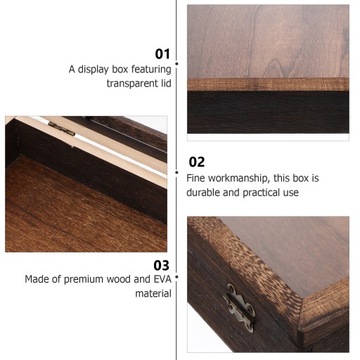 Витрина с образцами дерева, винтажная рамка для медалей