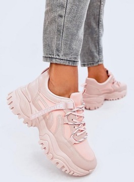 Sneakersy na koturnie BAINS PINK 41