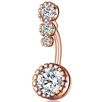 1 Pcs Stainless Steel Zircon Piercing Earrings for Men Sexy Navel Ring