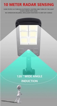 СОЛНЕЧНАЯ ЛАМПА УЛИЧНАЯ ФОНАРЬ 120LED панель дистанционного управления