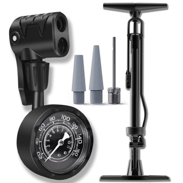 STACJONARNA POMPKA ROWEROWA DO ROWERU SAMOCHODOWA PODŁOGOWA Z MANOMETREM