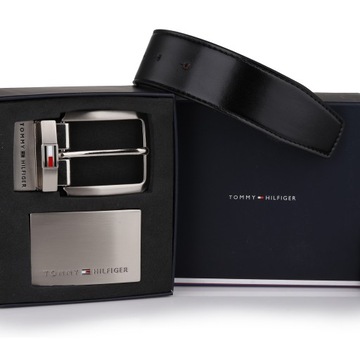 Pasek Tommy Hilfiger 4W1 Dwustronny 40/100 2 Klamry ETUI PUDEŁKO