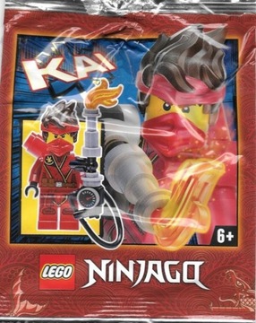 LEGO NINJAGO 892177 FIGURKA KAI + BROŃ MIOTACZ SASZETKA POLYBAG, NOWE