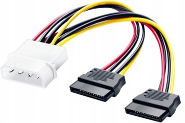 Kabel wewn.zasil.dysk MOLEX -> 2x S-ATA