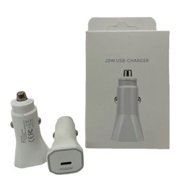 ŁADOWARKA SAMOCHODOWA KABEL USB C 20W DO IPHONE