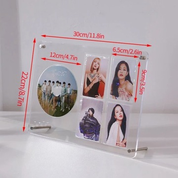 Прозрачная акриловая фоторамка Kpop Idol, держатель для карт, тип компакт-диска