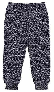 Czarno-białe luźne spodnie PRIMARK 3-4 lat 104 cm