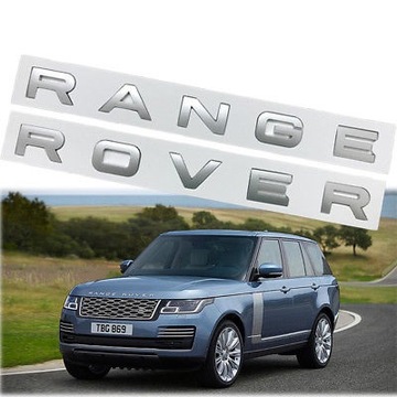 Эмблема с надписью RANGE ROVER SILVER Matt Quality 1