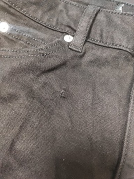 DESIGN Petite Czarne jeansy szerokie skinny 25/26
