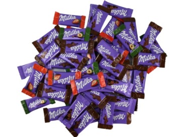 Набор шоколадных конфет Milka Naps, 10 шт., подарок на день рождения, микс