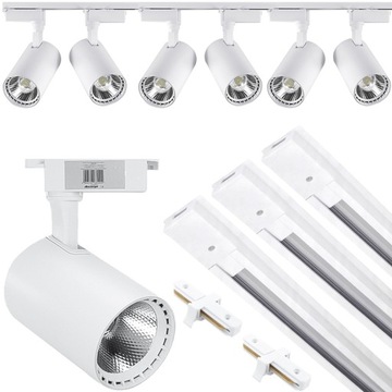 6x LAMPA Z REFLEKTORAMI REFLEKTOR LED OPRAWA NAD BIURKO KOMPUTER 180W