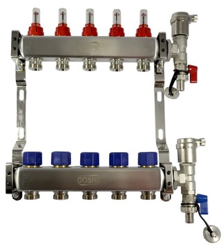 КОЛЛЕКТОР GOSHE INOX R-5 С РАСХОДОМЕРАМИ